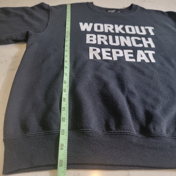 Private Party black Workout Brunch Repeat sweatshirt size Medium - Picture 4 of 9